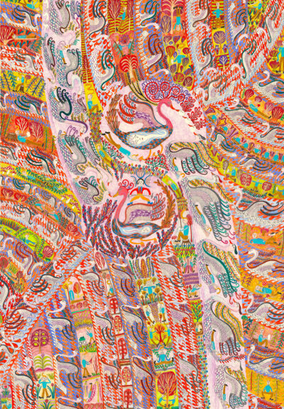 LR Tintin Gardens And Lazes Around While Swans Search For The Redeeming Kiss 296x417cm DSVDNA2