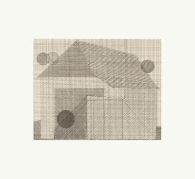 Zonder titel stal 12022 16 x 12 cm grafiet op papier ingekaderd